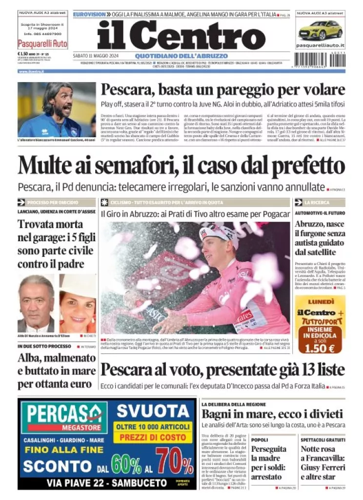 Prima-pagina-il centro-oggi-edizione-del-2024-05-11